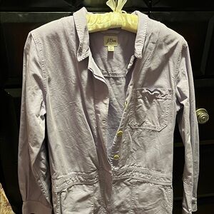J. Crew Lavender  Button-Up Jumpsuit